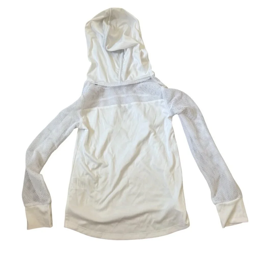 Tommy Hilfiger White Mesh Long Sleeve with Hood Girls Size 7 Small